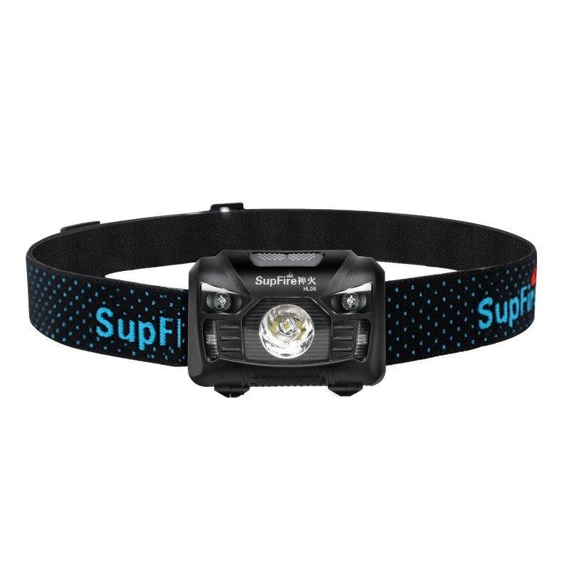 Superfire HL06 galvos žibintas, 500lm, USB