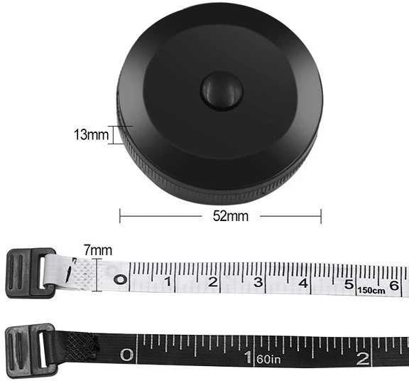 Oem Susukta matavimo juosta 150 cm 60 colių - centimetras - mini juosta - metras