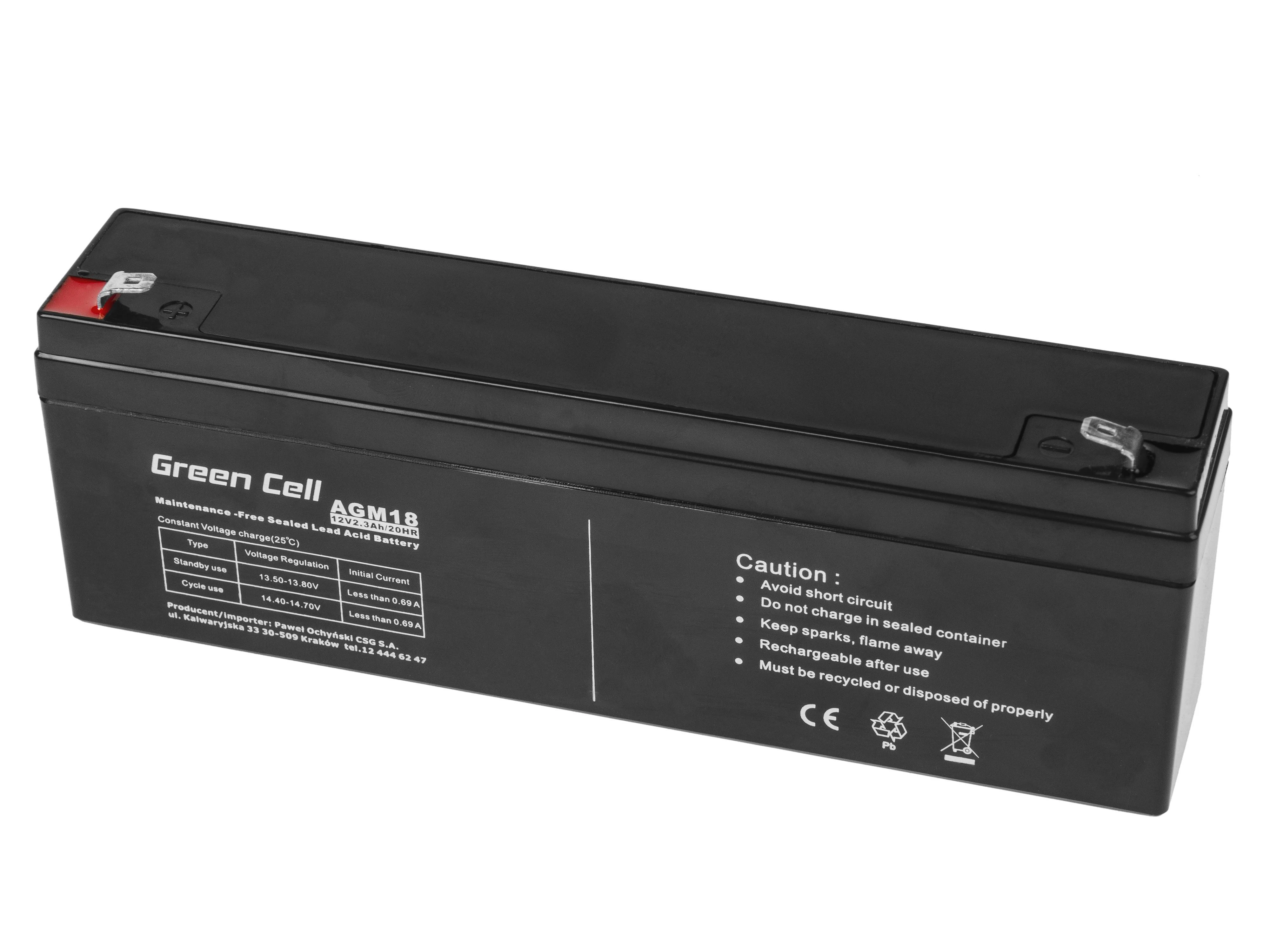 Green Cell Žalias Cell Žalias Cell AGM VRLA akumuliatorius 12V 1.3Ah
