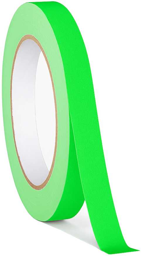 Švytinti tamsoje fluorescencinė žalia juosta 1 cm x 3 m atspindinti