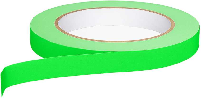 Švytinti tamsoje fluorescencinė žalia juosta 1 cm x 3 m atspindinti
