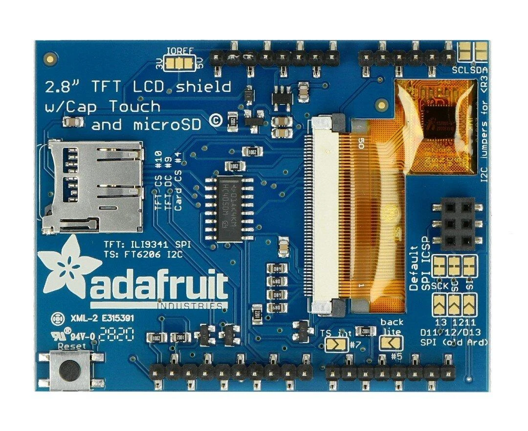 TFT 2.8 colio ekrano modulis su Micro SD jungtimi