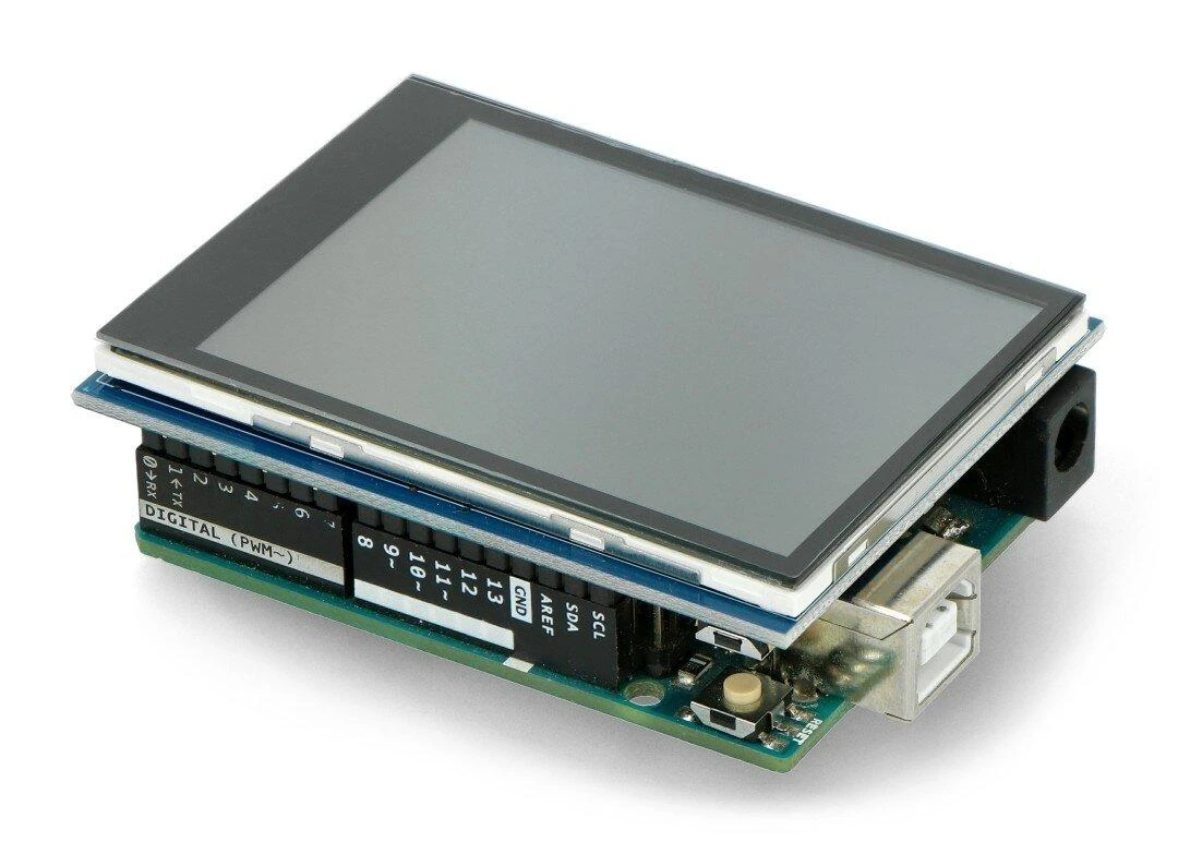 TFT 2.8 colio jutiklinis ekranas su Arduino jungtimis