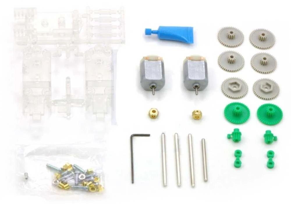Tamiya 70097 pavarų dėžės sudedamosios dalys