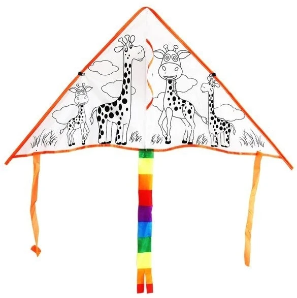 Tapybos aitvaras 90x47cm su virve + dažais - vaikiškas žaislas