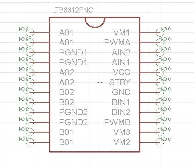 Oem TB6612FNG - dviejų kanalų variklio valdiklis