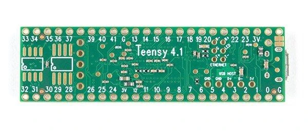 Teensy 4.1 programavimo plokštė - viršutinis vaizdas