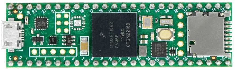 Teensy 4.1 plokštė iš viršaus