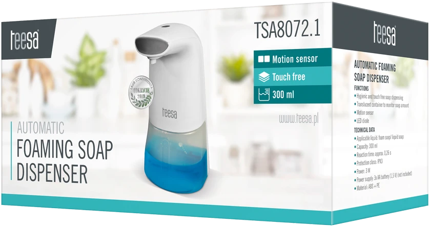 TEESA automatinis putplasčio muilo dozatorius