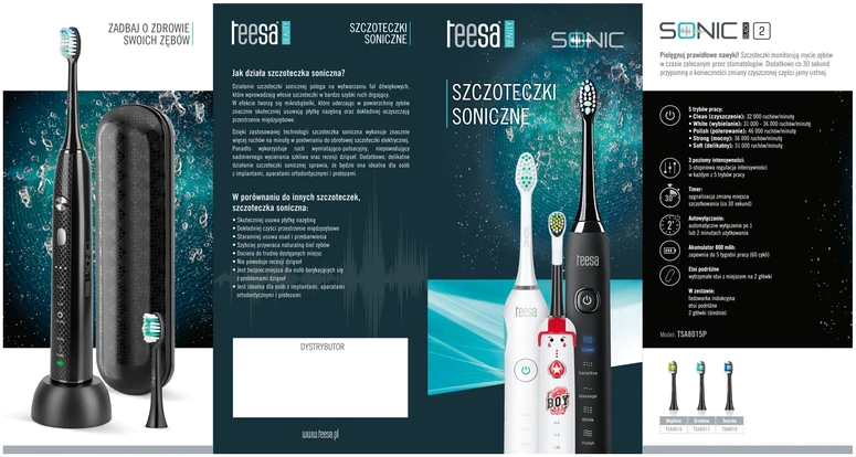 Teesa Sonic Flyer dantų šepetėlio komplektas su priedais