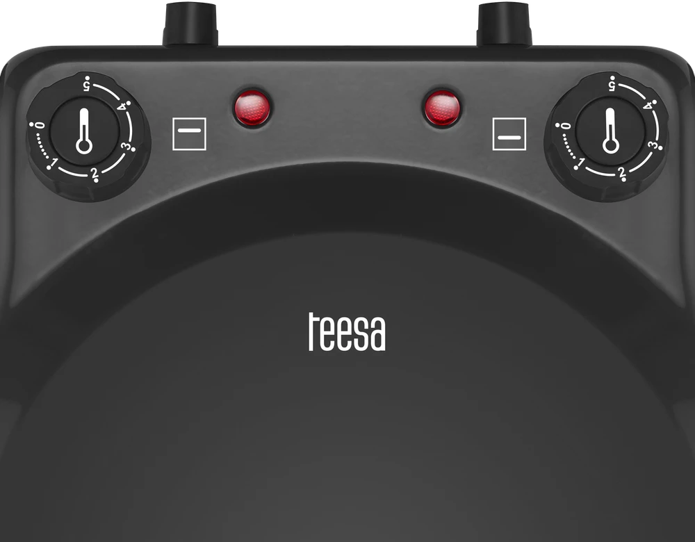 Vaflinė Piec TEESA SUPREME FUN 1200 W picos krosnis, 400 laipsnių, du kaitinimo elementai, juoda