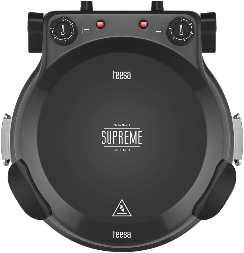 Vaflinė Piec TEESA SUPREME FUN 1200 W picos krosnis, 400 laipsnių, du kaitinimo elementai, juoda