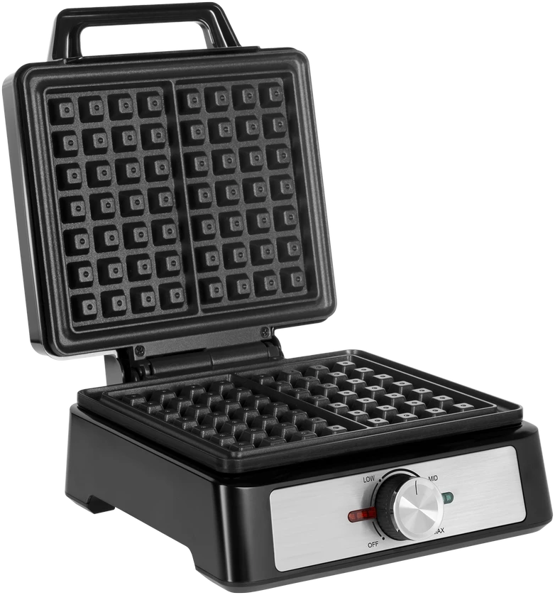 Kruger & Matz TEESA vaflinė, 2 vafliai, 1600W, inox, galios reguliavimas