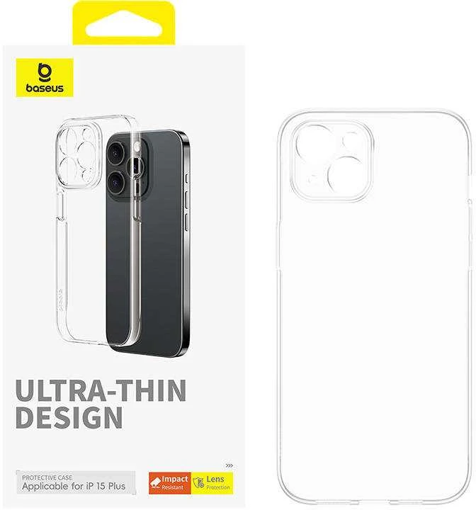 Telefono dėklas, skirtas iPhone 15 Plus Baseus OS-Lucent serijai (aiškus)
