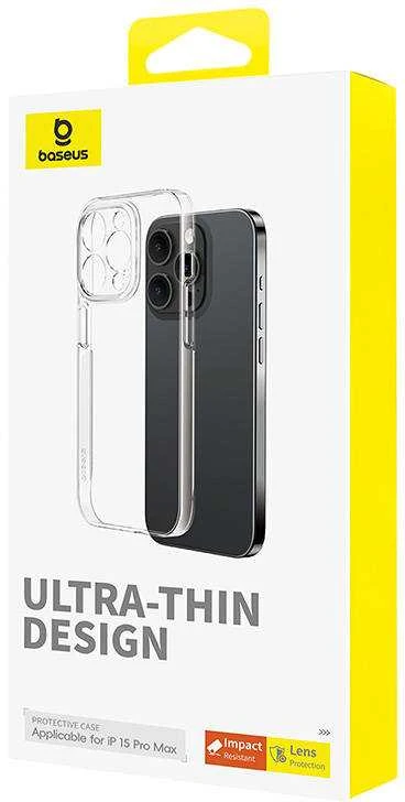 Telefono dėklas, skirtas iPhone 15 ProMax Baseus OS-Lucent serijai (aiškus)