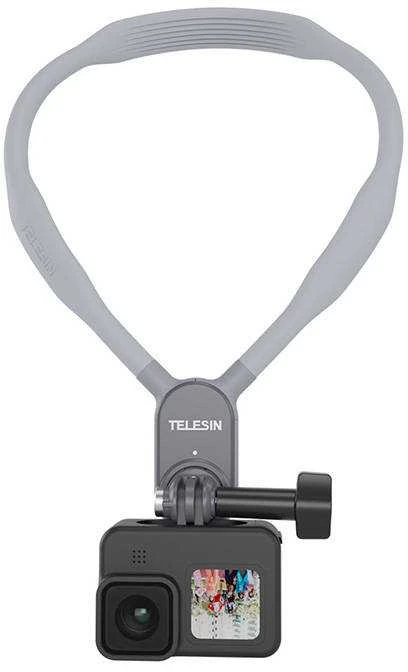 Telesin kaklo juosta su laikikliu sporto kameroms / telefonams TE-HNB-001