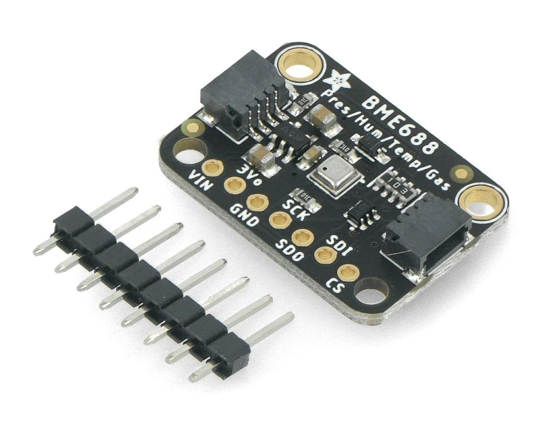 Temperatūros, drėgmės, slėgio ir dujų jutiklis, BME688, SPI/I2C, STEMMA QT/Qwiic, Adafruit 5046