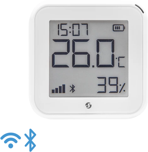 Temperatūros ir drėgmės jutiklis WIFI Shelly H&amp;T gen3 (balta)