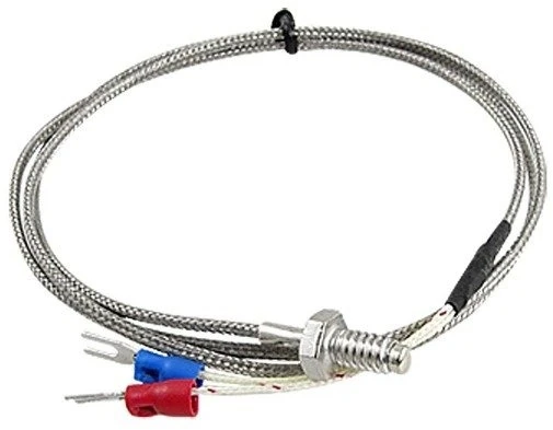Termoelemento temperatūros jutiklis - 100 cm - M6 sriegis - matavimo diapazonas iki +600*C