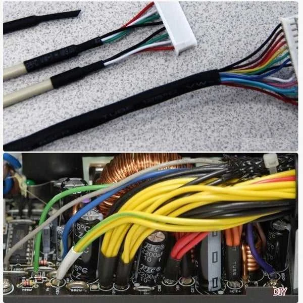 Oem Termovamzdelis 3 / 1 su klijais 4.8mm juodas 1m