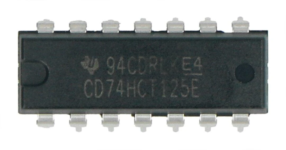 CD74HCT125E integrinis grandynas su DIP-14 kontaktu išdėstymu