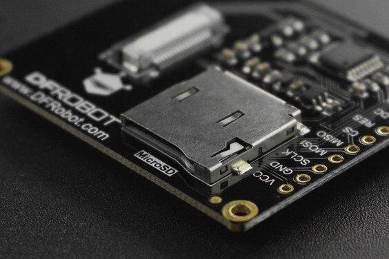 TFT LCD modulis su Micro SD lizdu ir kontaktų jungtimis