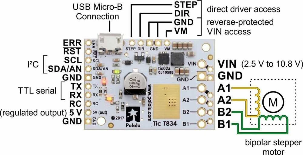 Tic T834 USB daugiafunkcinė sąsaja, Pololu 3132