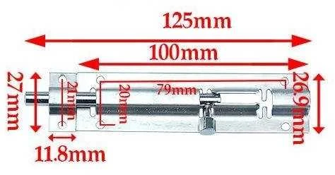 Oem Tiesi durų skląstis 100 mm - Varžtas - Langų durų uždarymas