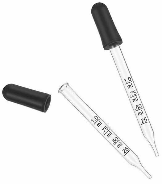 Oem Tiesus stiklinis lašintuvas - 1 ml - stiklinė pipetė - lašintuvas