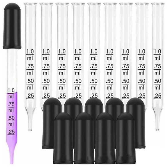 Oem Tiesus stiklinis lašintuvas - 1 ml - stiklinė pipetė - lašintuvas