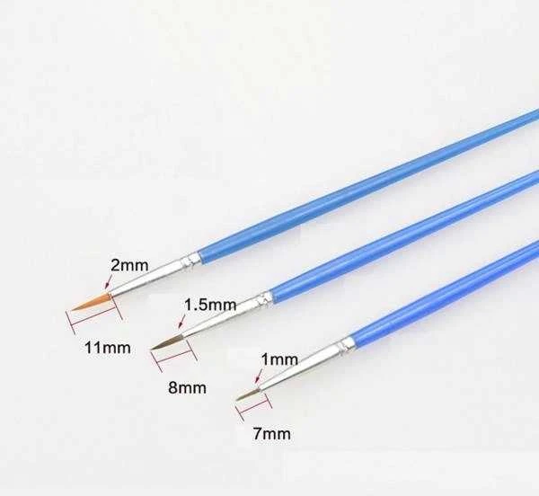 Oem Tikslus šepetėlis 8x1.5 mm - mažas šepetėlis, skirtas dažyti akvarele