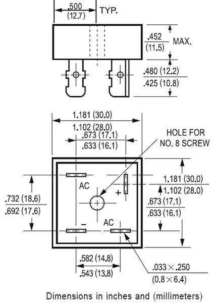 Oem Tiltinis lygintuvas 50A 1000V – KBPC5010 lygintuvas