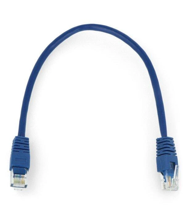 GEMBIRD PP12-0.25M/B Gembird patchcord RJ45, cat.5e, UTP, 0.25m, mėlynas
