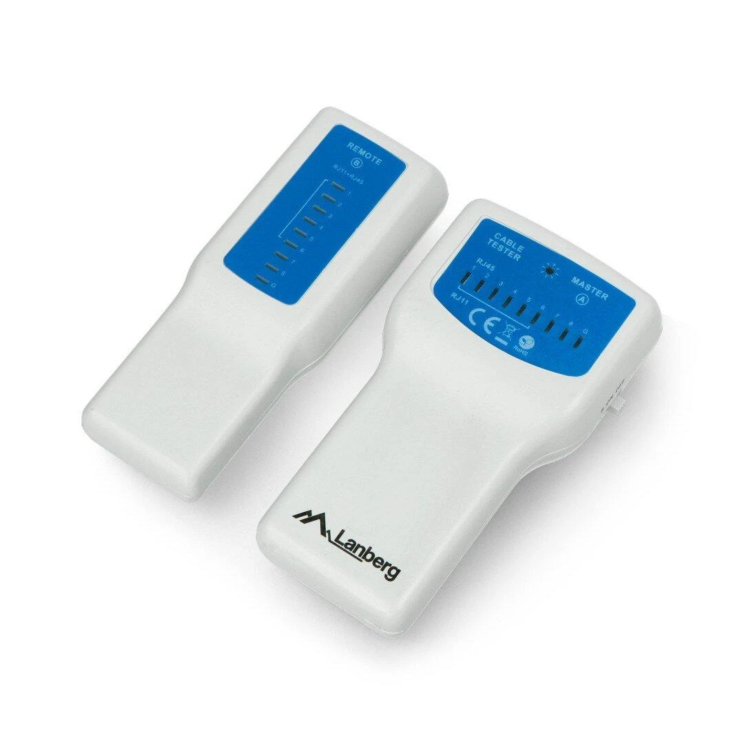 LANBERG NT-0402 kabelių testeris, skirtas laidams, baigtiems RJ45 RJ-11