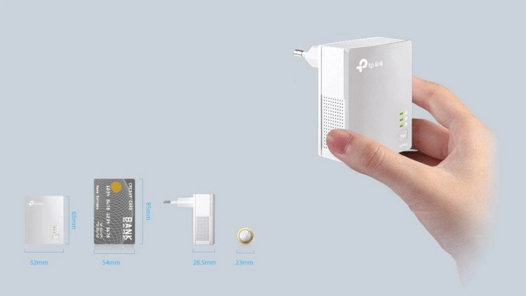 TP-LINK AV500 Nano Powerline Ethernet adapterio rinkinys, itin kompaktiškas dydis, 500 Mbps Powerline duomenų perdavimo sparta, 100 Mbps Fast Ethernet, HomePlug