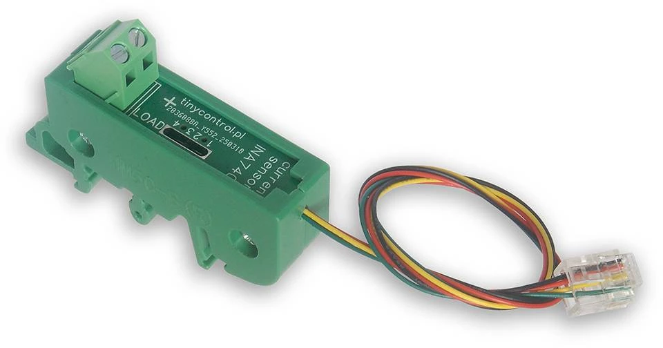 Tinycontrol INA740 – skaitmeninis I2C galios monitorius srovės, įtampos, galios ir energijos matavimui – DIN bėgeliui