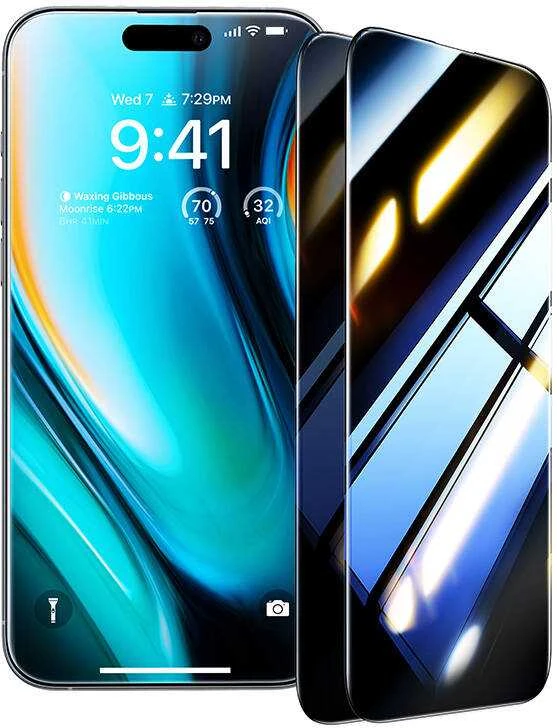 „Torras“ įdiekite „Master Privacy Glass“, skirtą „iPhone 16 Plus“.