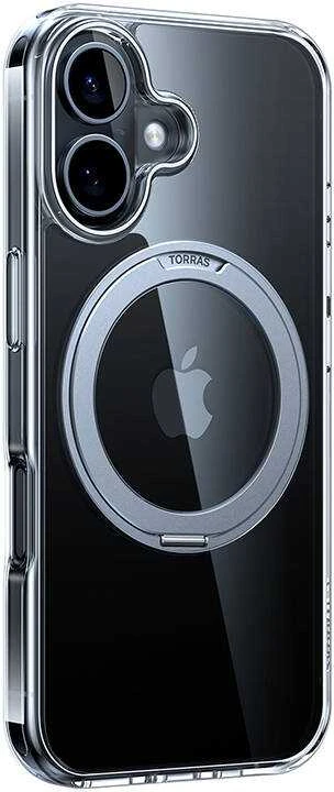 Torras Ostand Pro dėklas, skirtas iPhone 16 (skaidrus)