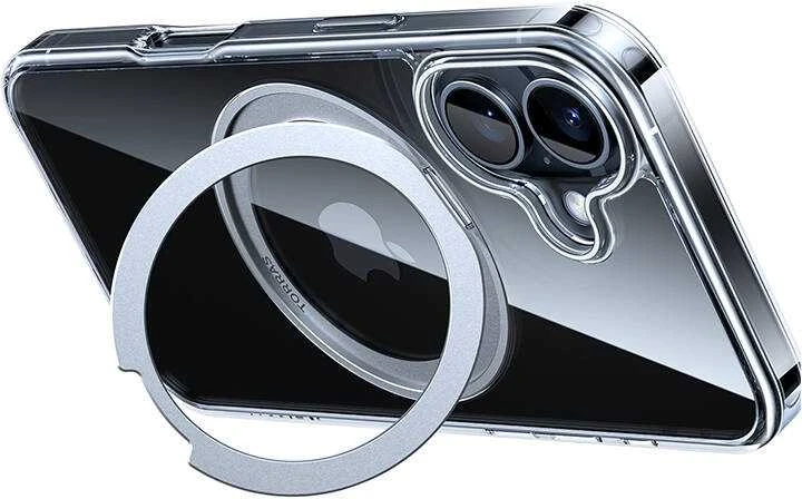 Torras Ostand Pro dėklas, skirtas iPhone 16 Plus (skaidrus)