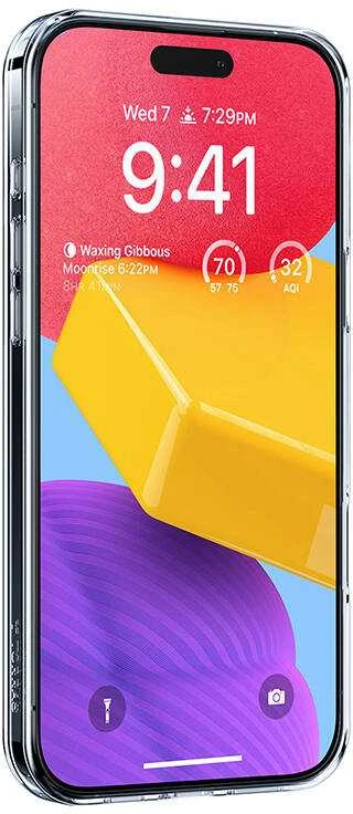 Torras Ostand Pro dėklas, skirtas iPhone 16 Plus (skaidrus)
