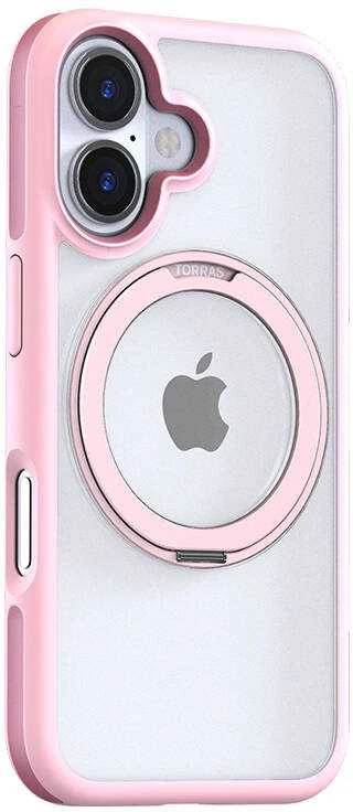 Torras Ostand R Fusion dėklas, skirtas iPhone 16 (rožinis)