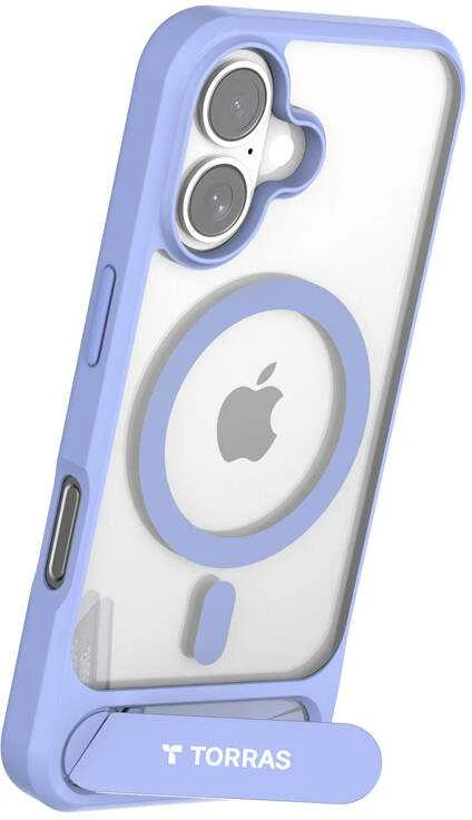 Torras Pstand serijos dėklas, skirtas iPhone 16 (mėlynas)