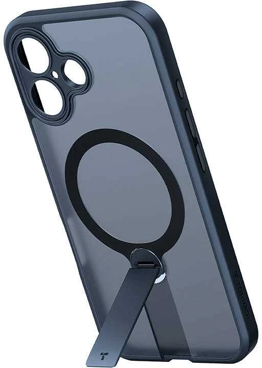 Dėklas Torras Pstand Spin Case, skirtas iPhone 16 (juodas)