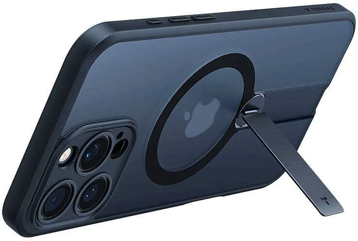 Dėklas Torras Pstand Spin Case, skirtas iPhone 16 Pro (juodas)