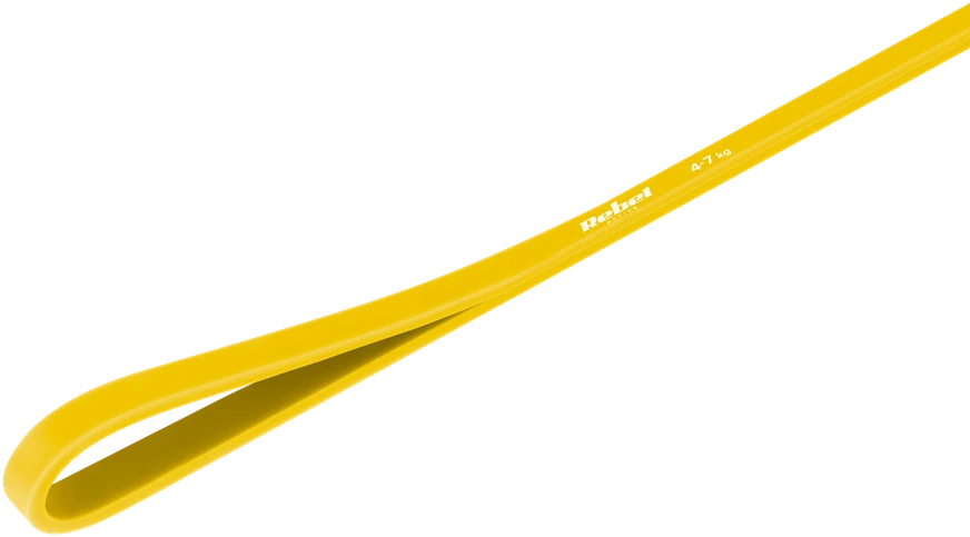 Guma TPE mankštos juosta - Power Band PT-1, geltona 4-7kg REBEL ACTIVE