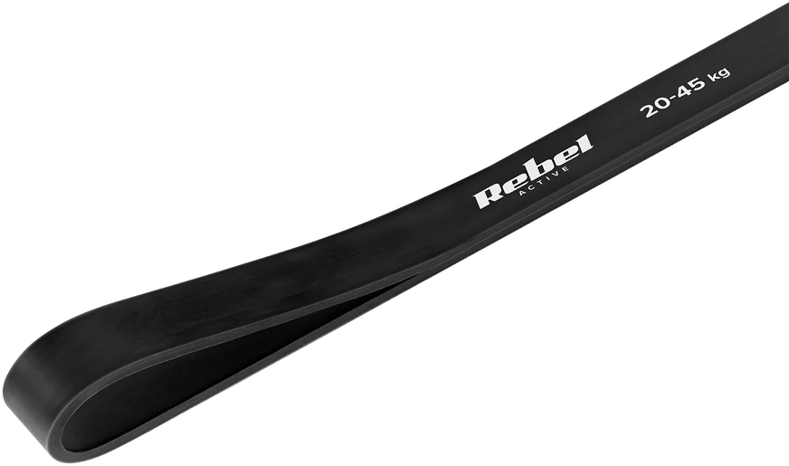 Guma TPE mankštos juosta – „Power Band PT-3“, juoda, 16–32 kg, REBEL ACTIVE
