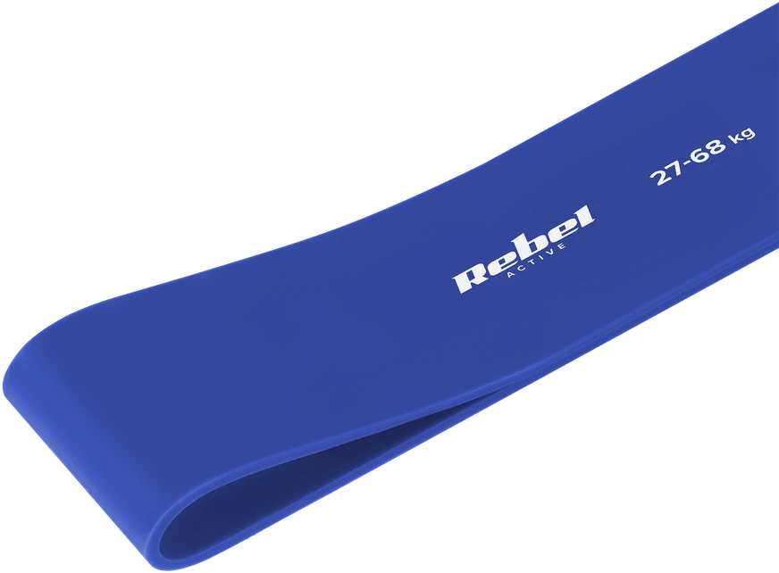 Guma TPE mankštos juosta – „Power Band PT-6“, mėlyna, 27–68 kg, REBEL ACTIVE