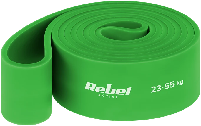 TPE mankštos juostų rinkinys - Power Band PT-S7, 4-82 kg, 7 TPE juostos, REBEL ACTIVE