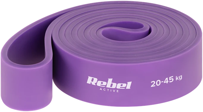TPE mankštos juostų rinkinys - Power Band PT-S7, 4-82 kg, 7 TPE juostos, REBEL ACTIVE