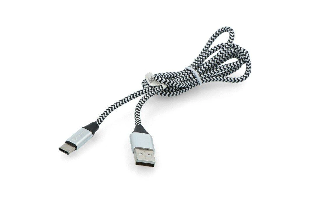 TRACER TRAKBK46265 Cable TRACER USB 2.0 TYPE-C A Male - C Male 1,0m juodas-sidabrinis